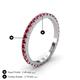 4 - Lara 2.40 mm Ruby Eternity Band 