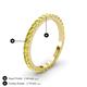 4 - Lara 2.40 mm Yellow Sapphire Eternity Band 