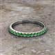 2 - Lara 2.40 mm Green Garnet Eternity Band 