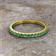 2 - Lara 2.40 mm Green Garnet Eternity Band 