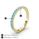 4 - Lara 2.40 mm Blue Topaz Eternity Band 
