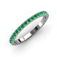 3 - Lara 2.40 mm Emerald Eternity Band 