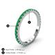 4 - Lara 2.40 mm Emerald Eternity Band 