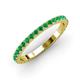 3 - Lara 2.40 mm Emerald Eternity Band 