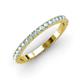 3 - Lara 2.40 mm Aquamarine Eternity Band 