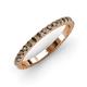 3 - Lara 2.40 mm Smoky Quartz Eternity Band 