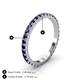 4 - Lara 2.40 mm Blue Sapphire Eternity Band 