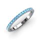 3 - Lara 2.40 mm Blue Topaz Eternity Band 