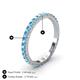 4 - Lara 2.40 mm Blue Topaz Eternity Band 