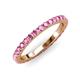 3 - Lara 2.70 mm Pink Sapphire Eternity Band 