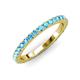 3 - Lara 2.70 mm Blue Topaz Eternity Band 