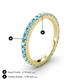 4 - Lara 2.70 mm Blue Topaz Eternity Band 