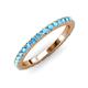3 - Lara 2.70 mm Blue Topaz Eternity Band 