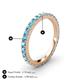 4 - Lara 2.70 mm Blue Topaz Eternity Band 