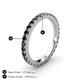 4 - Lara 2.70 mm Black Diamond Eternity Band 