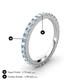 4 - Lara 2.70 mm Aquamarine Eternity Band 