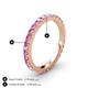 4 - Lara 2.70 mm Pink Sapphire Eternity Band 