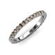 3 - Lara 2.70 mm Smoky Quartz Eternity Band 