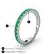 4 - Lara 2.70 mm Emerald Eternity Band 