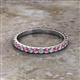 2 - Lara 2.40 mm Pink Sapphire and Diamond Eternity Band 