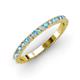 3 - Lara 2.40 mm Blue Topaz and Diamond Eternity Band 