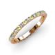 3 - Lara 2.40 mm Peridot and Diamond Eternity Band 