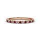 1 - Lara 2.40 mm Red Garnet and Diamond Eternity Band 