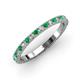 3 - Lara 2.40 mm Emerald and Diamond Eternity Band 