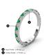 4 - Lara 2.40 mm Emerald and Diamond Eternity Band 