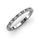 3 - Lara 2.40 mm Diamond and Lab Created Alexandrite Eternity Band 