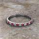 2 - Lara 2.40 mm Ruby and Diamond Eternity Band 