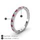 4 - Lara 2.40 mm Ruby and Diamond Eternity Band 