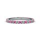 1 - Lara 2.40 mm Pink Sapphire and Diamond Eternity Band 