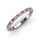 3 - Lara 2.40 mm Pink Tourmaline and Diamond Eternity Band 