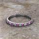 2 - Lara 2.40 mm Amethyst and Diamond Eternity Band 
