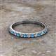 2 - Lara 2.40 mm Blue Topaz and Diamond Eternity Band 