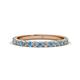 1 - Lara 2.40 mm Blue Topaz and Diamond Eternity Band 
