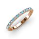 3 - Lara 2.40 mm Blue Topaz and Diamond Eternity Band 