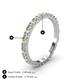 4 - Lara 2.40 mm Peridot and Diamond Eternity Band 