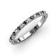 3 - Lara 2.40 mm Black and White Diamond Eternity Band 