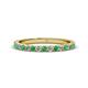 1 - Lara 2.40 mm Emerald and Diamond Eternity Band 