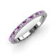 3 - Lara 2.40 mm Amethyst and Diamond Eternity Band 