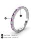 4 - Lara 2.40 mm Amethyst and Diamond Eternity Band 