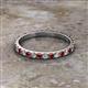 2 - Lara 2.40 mm Red Garnet and Diamond Eternity Band 