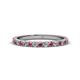 1 - Lara 2.40 mm Rhodolite Garnet and Diamond Eternity Band 