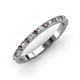 3 - Lara 2.40 mm Smoky Quartz and Diamond Eternity Band 