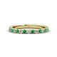 1 - Lara 2.70 mm Emerald and Diamond Eternity Band 