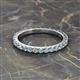 2 - Lara 2.70 mm Aquamarine and Diamond Eternity Band 