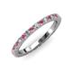 3 - Lara 2.70 mm Rhodolite Garnet and Diamond Eternity Band 