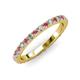 3 - Lara 2.70 mm Rhodolite Garnet and Diamond Eternity Band 